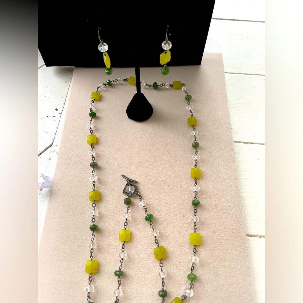 Matching necklace and earrings set